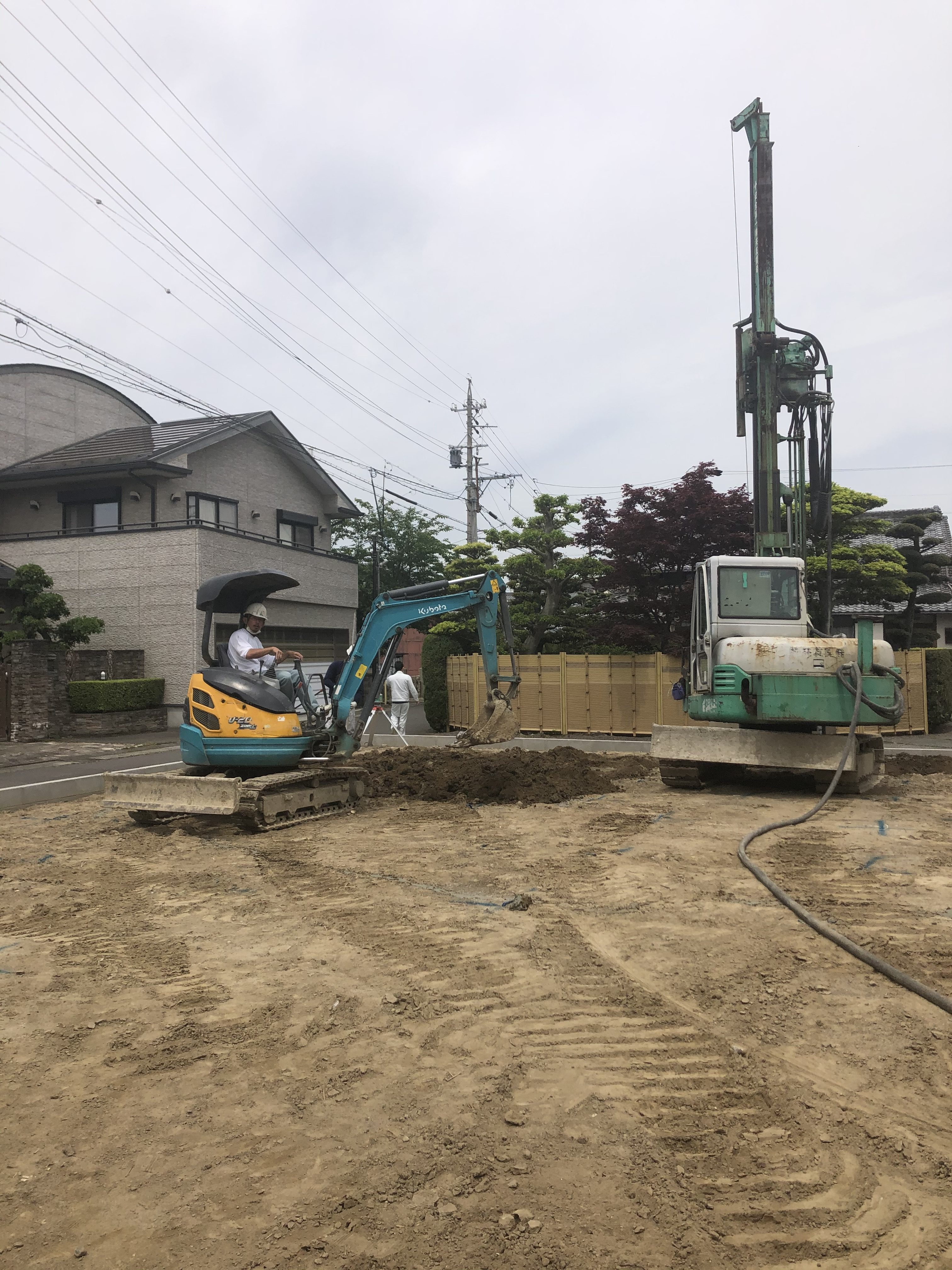 地盤改良工事 いよいよ工事が始まります 細田建築